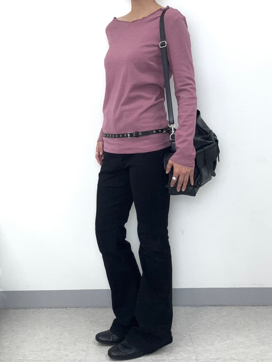 빈티지 핑크 스트라이프 롱슬리브 상품이미지6