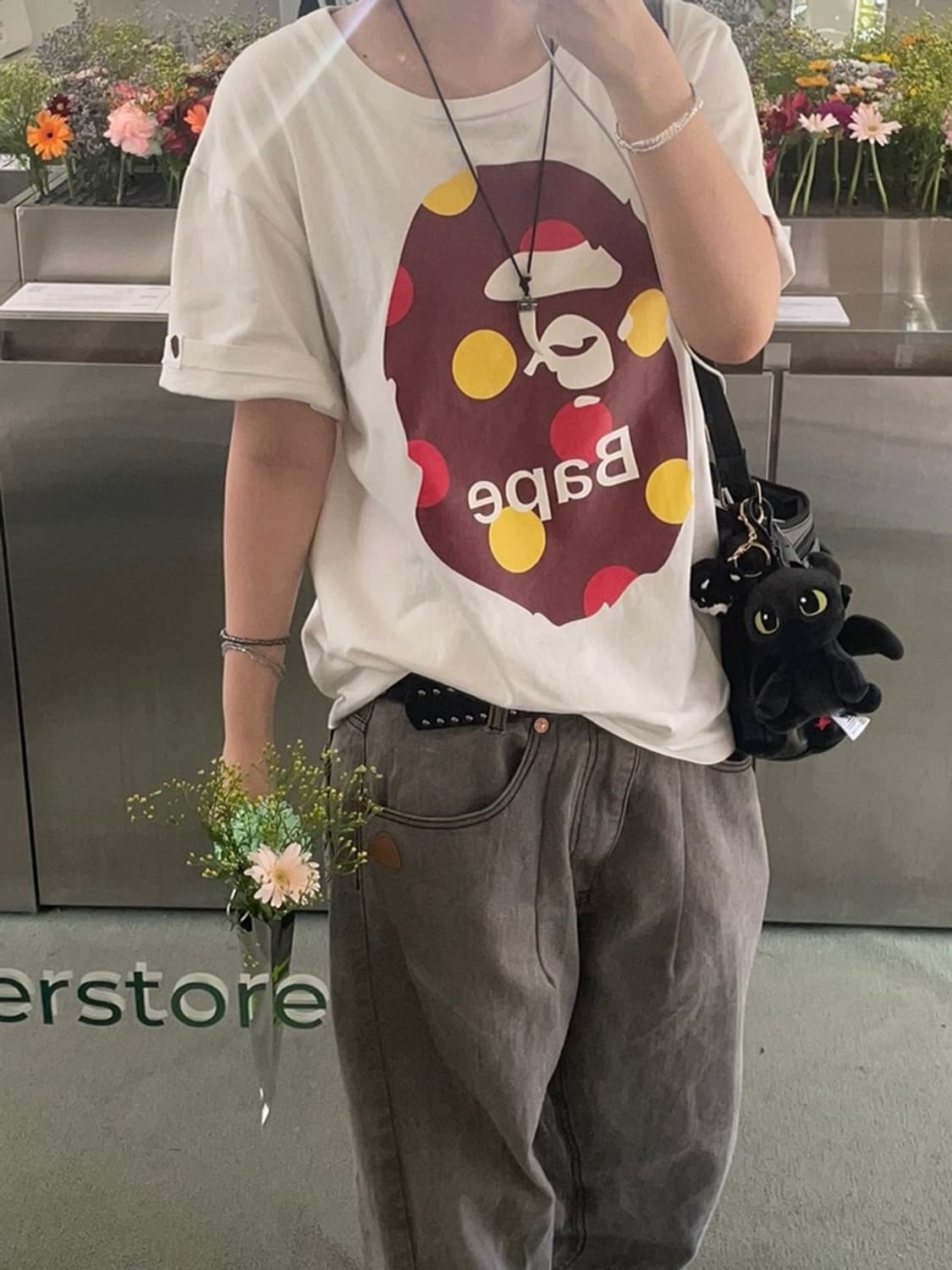 Bape Polka Dot ape T shirt 상품이미지1