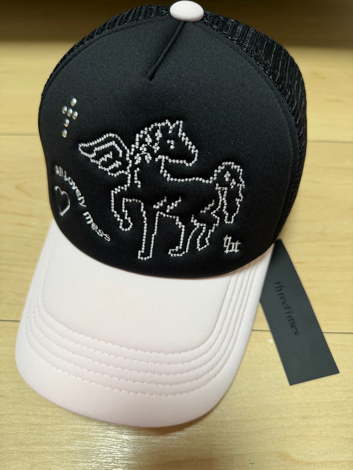 쓰리타임즈 타미 메시 러브 볼캡 / 팝업 한정 모자 threetimess 상품이미지1