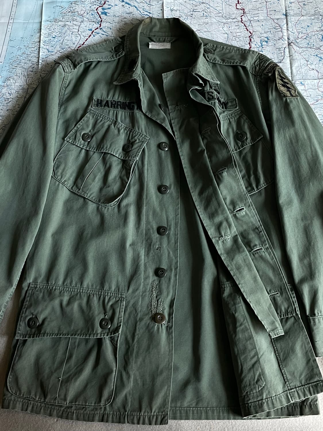 60s US ARMY Jungle Fatigue Jacket 1st 상품이미지6