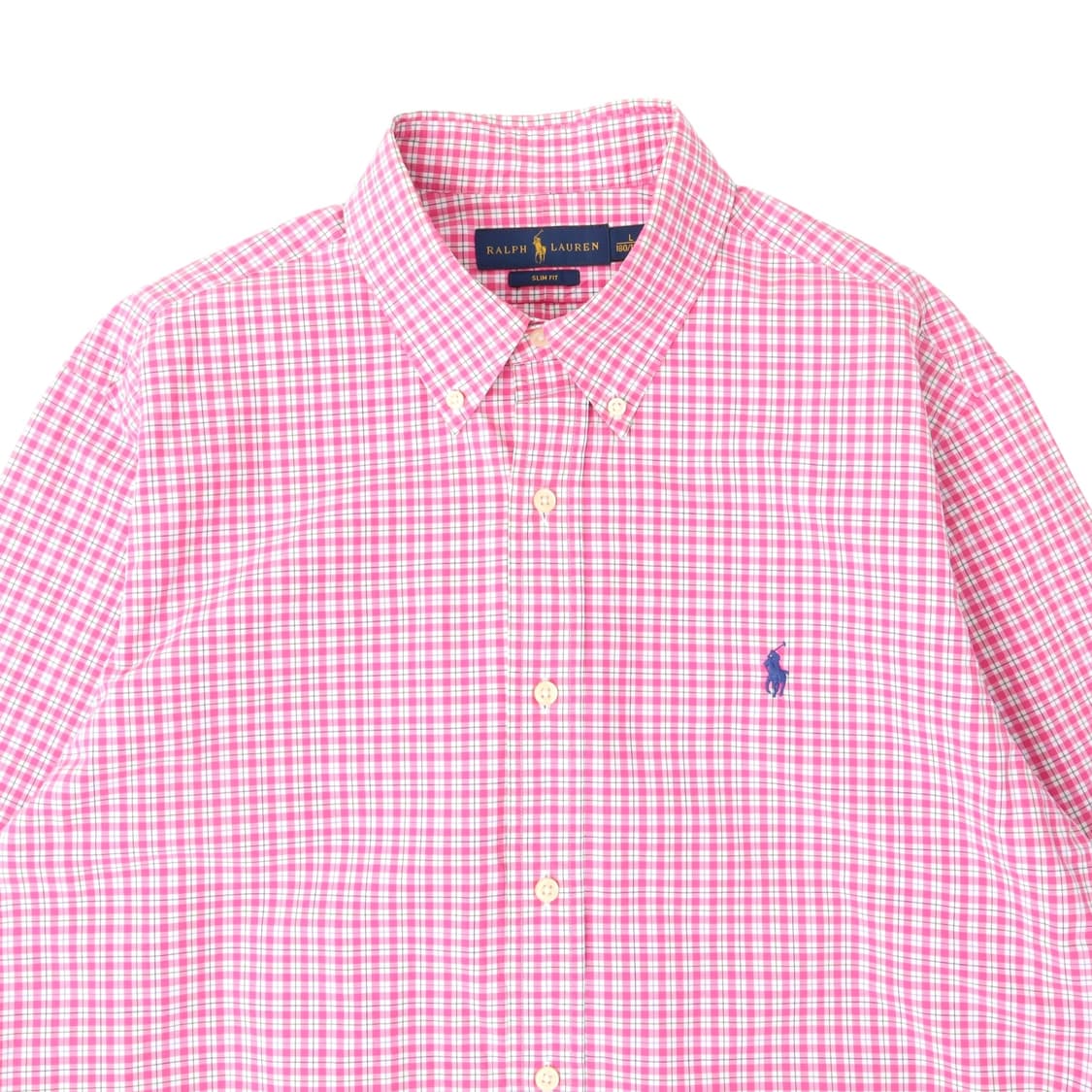 폴로 랄프로렌 핑크 깅엄 체크 셔츠 상품이미지2