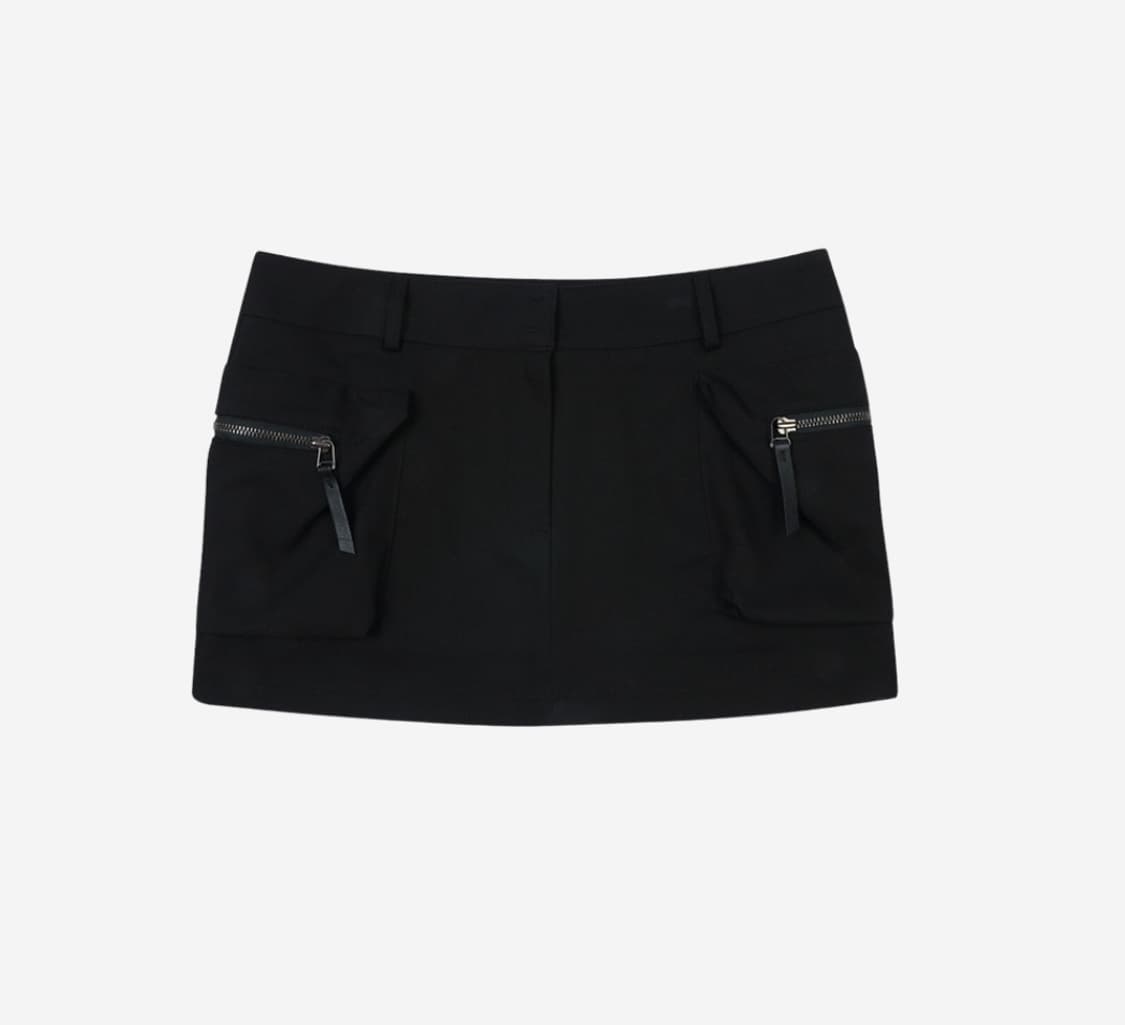 Two Pocket Mini Skirt (Black) _ s size 상품이미지2