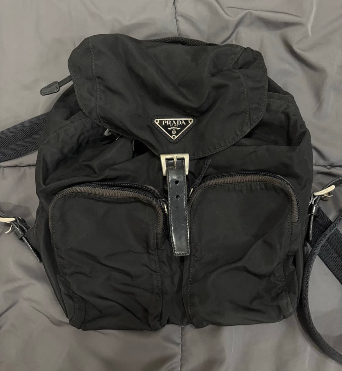 프라다 prada 나일론 백팩 블랙 상품이미지1