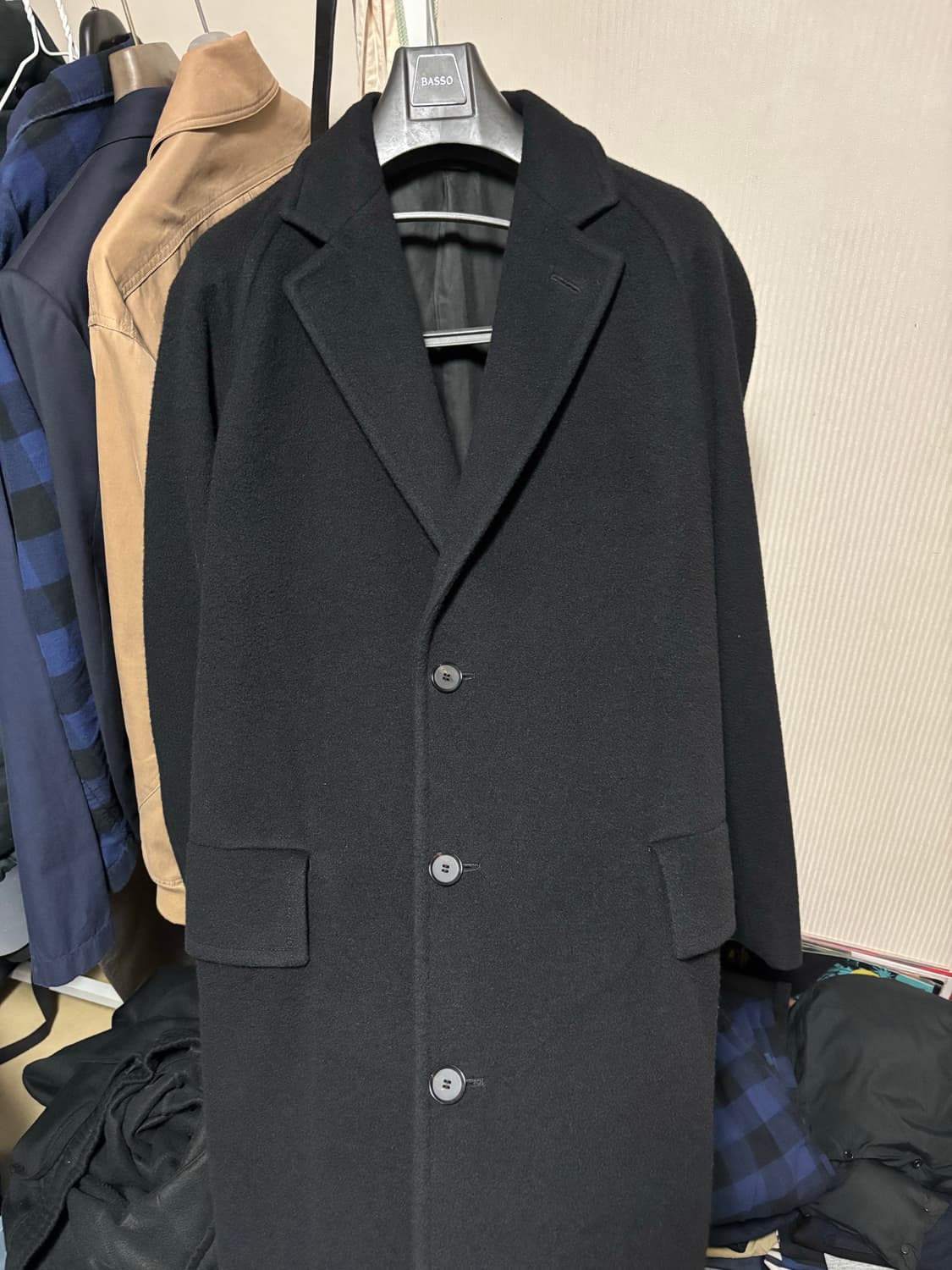 오라리 블랙 울 캐시미어 코트 4사이즈 상품이미지4