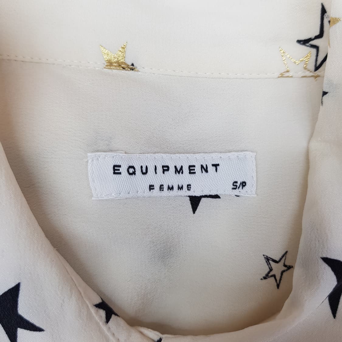 이큅먼트 EQUIPMENT 스타 패턴 실크 셔츠 S사이즈 상품이미지6