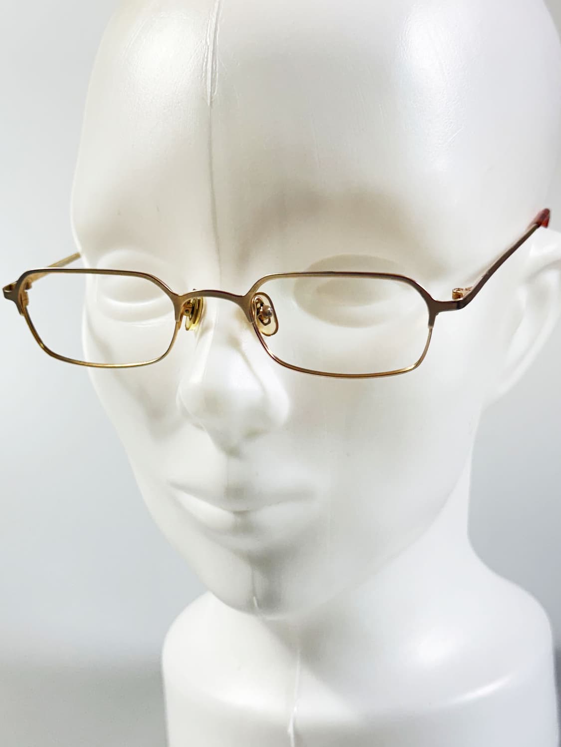 90s MBOZEN 골드 슬림 스퀘어 빈티지 안경 상품이미지8