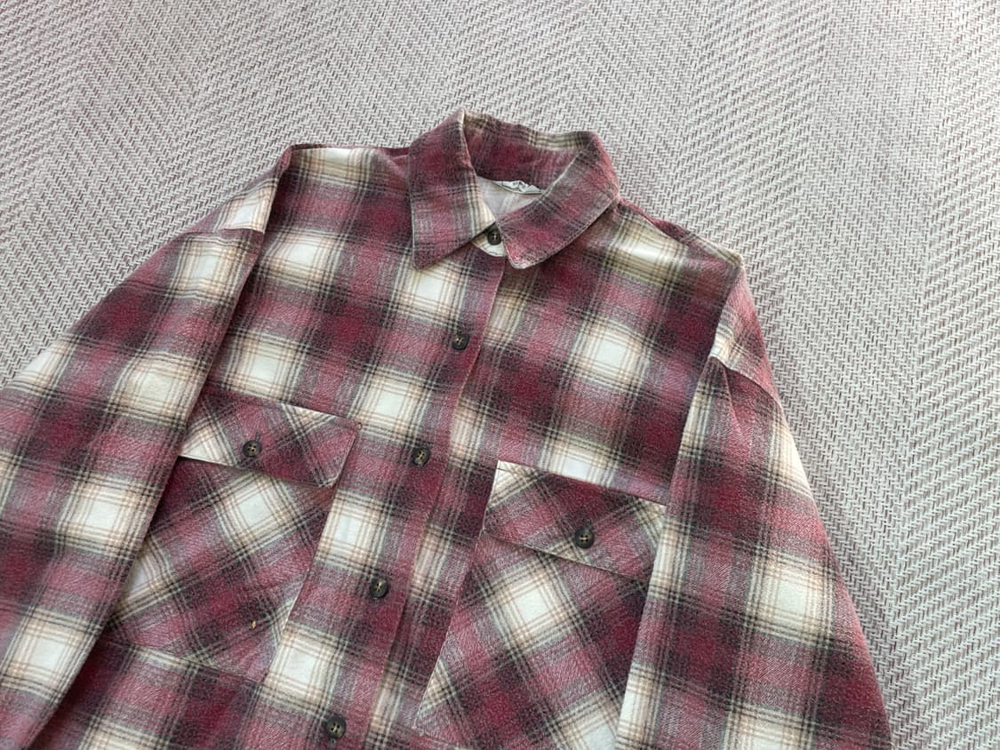 빈티지 플란넬 체크 셔츠  상품이미지3