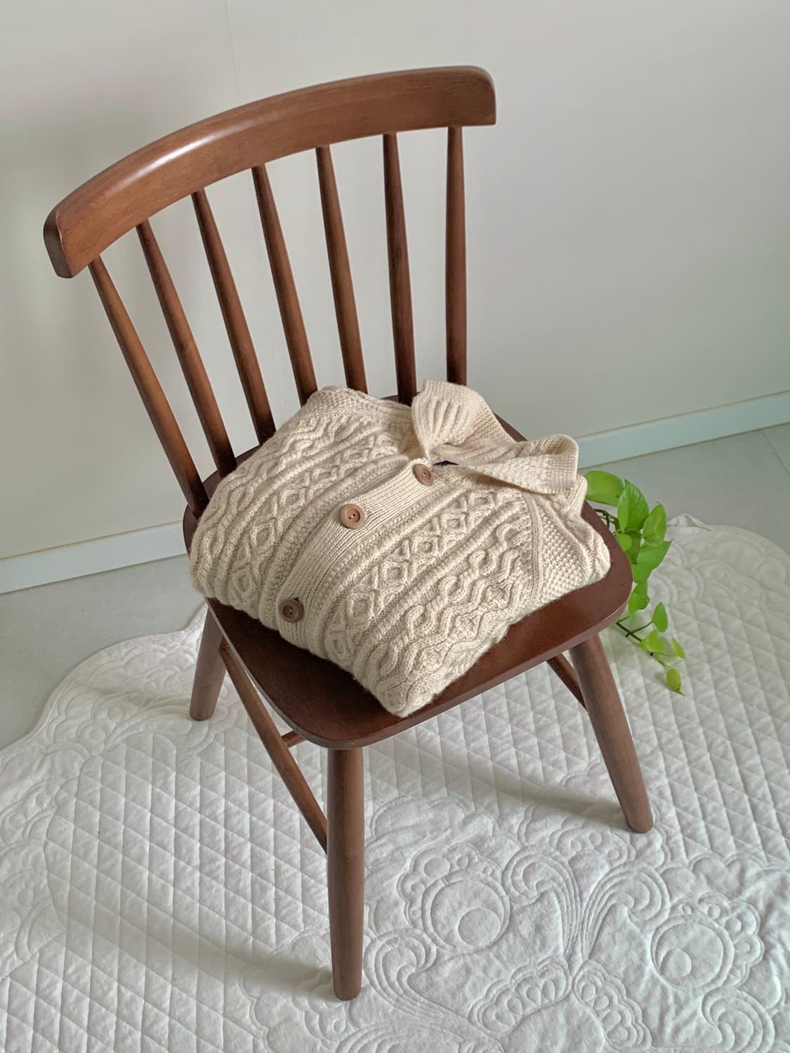 헤비울 100 아이보리 가디건 상품이미지6