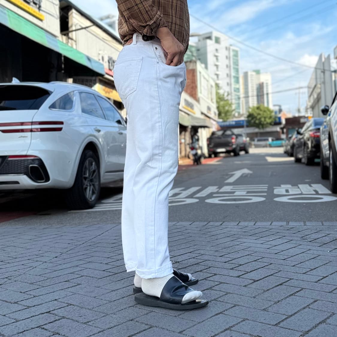 리바이스 501 화이트 데님 32 상품이미지9