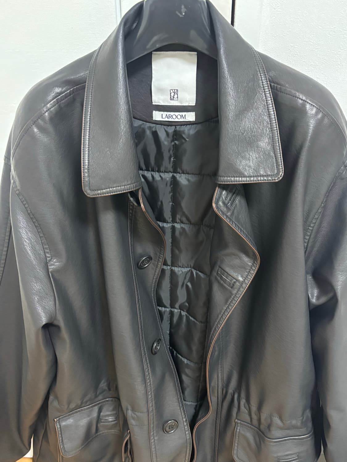 새상품 라룸 다크레더야상 누빔 상품이미지7