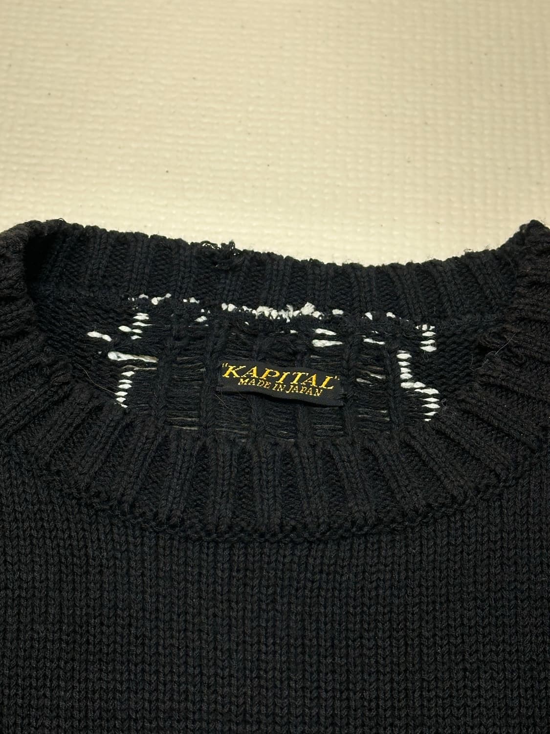 캐피탈 본 니트 블랙 상품이미지4