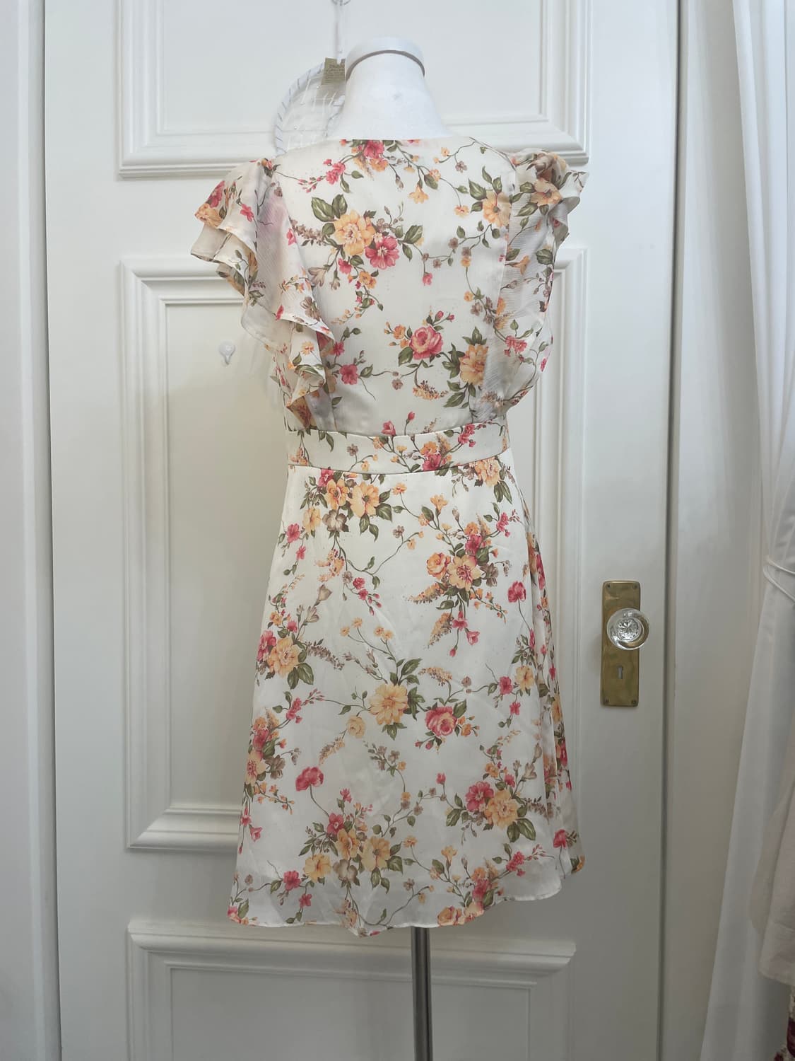 vintage flower ruffle midi opc(size-38) 상품이미지3
