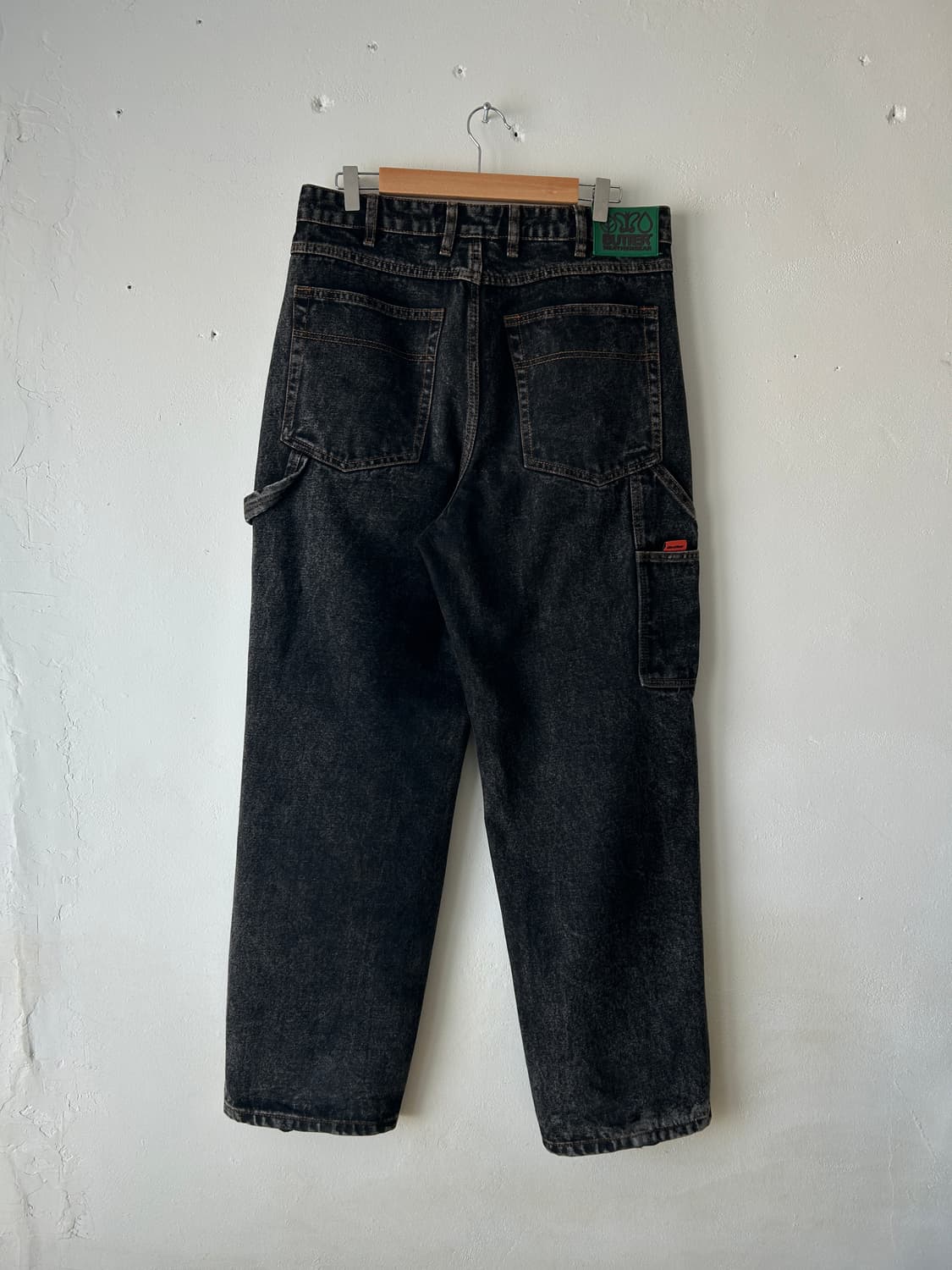 버터굿즈 weathergear 데님 배기 팬츠 / 블랙,30 상품이미지4