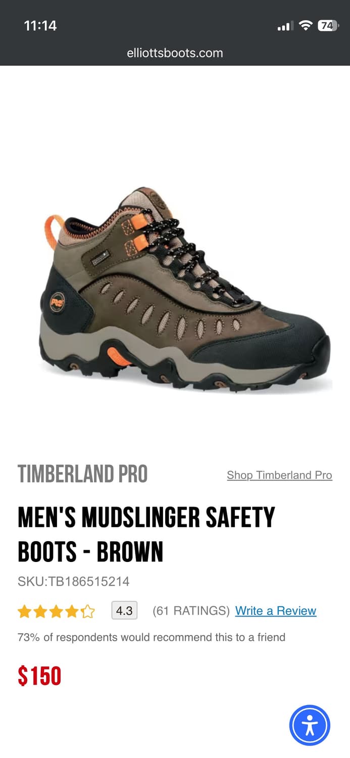 팀버랜드 프로 머드슬링어 스틸토 워크부츠 상품이미지5