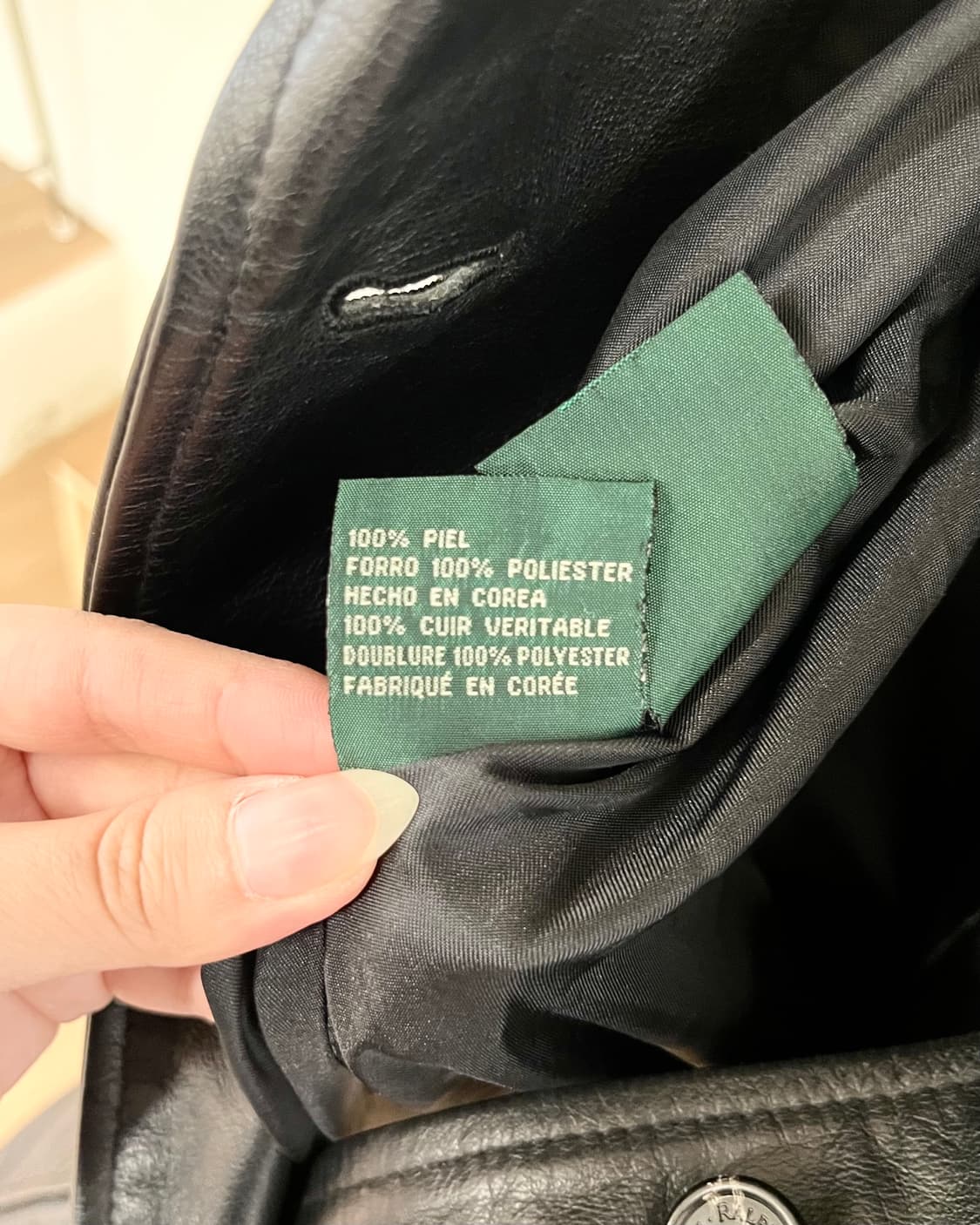 랄프로렌 블랙 레더 블레이저 자켓 상품이미지9