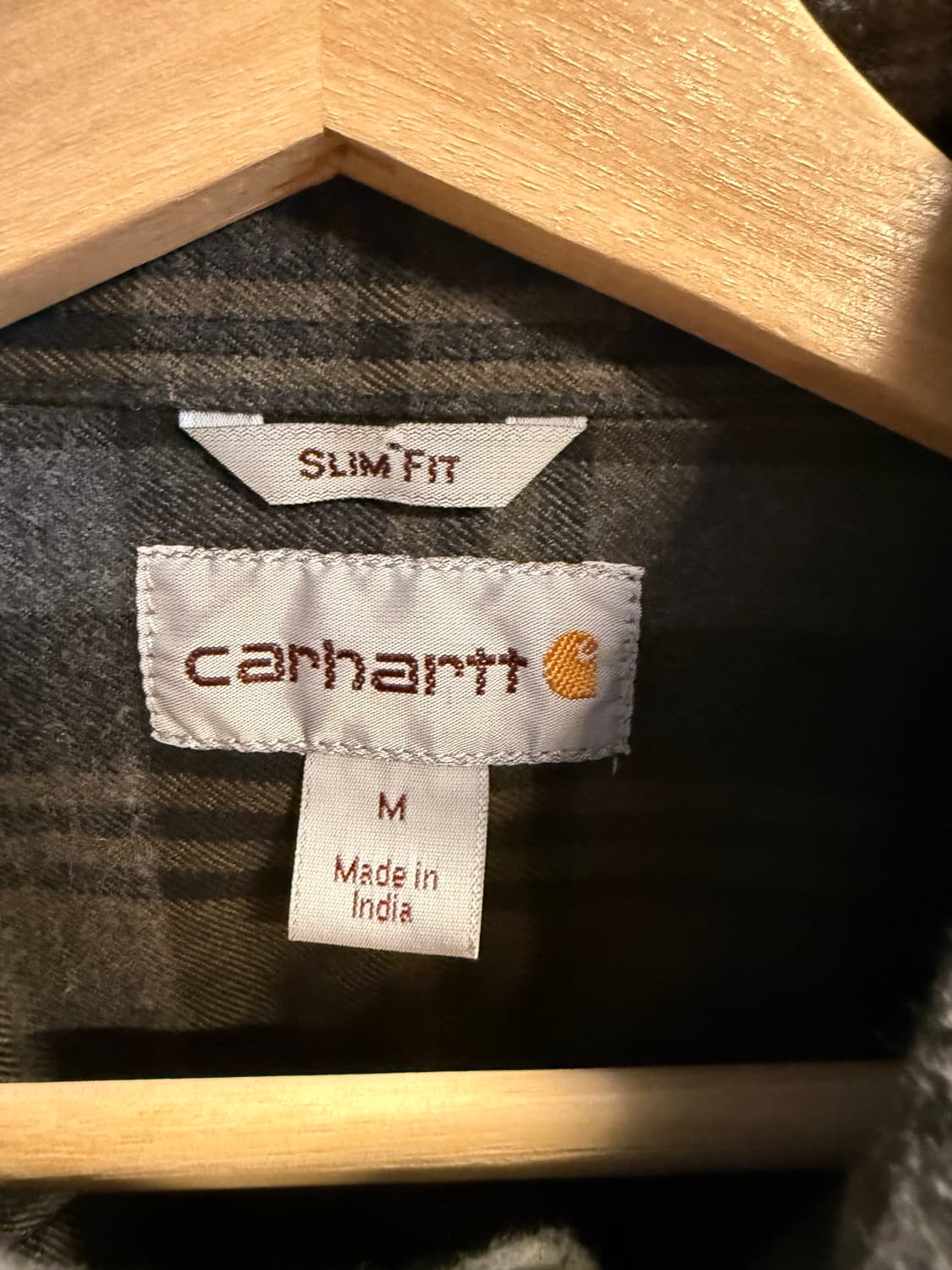 L 칼하트 CARHARTT 허바드 플래넬 체크 셔츠 카키 상품이미지5