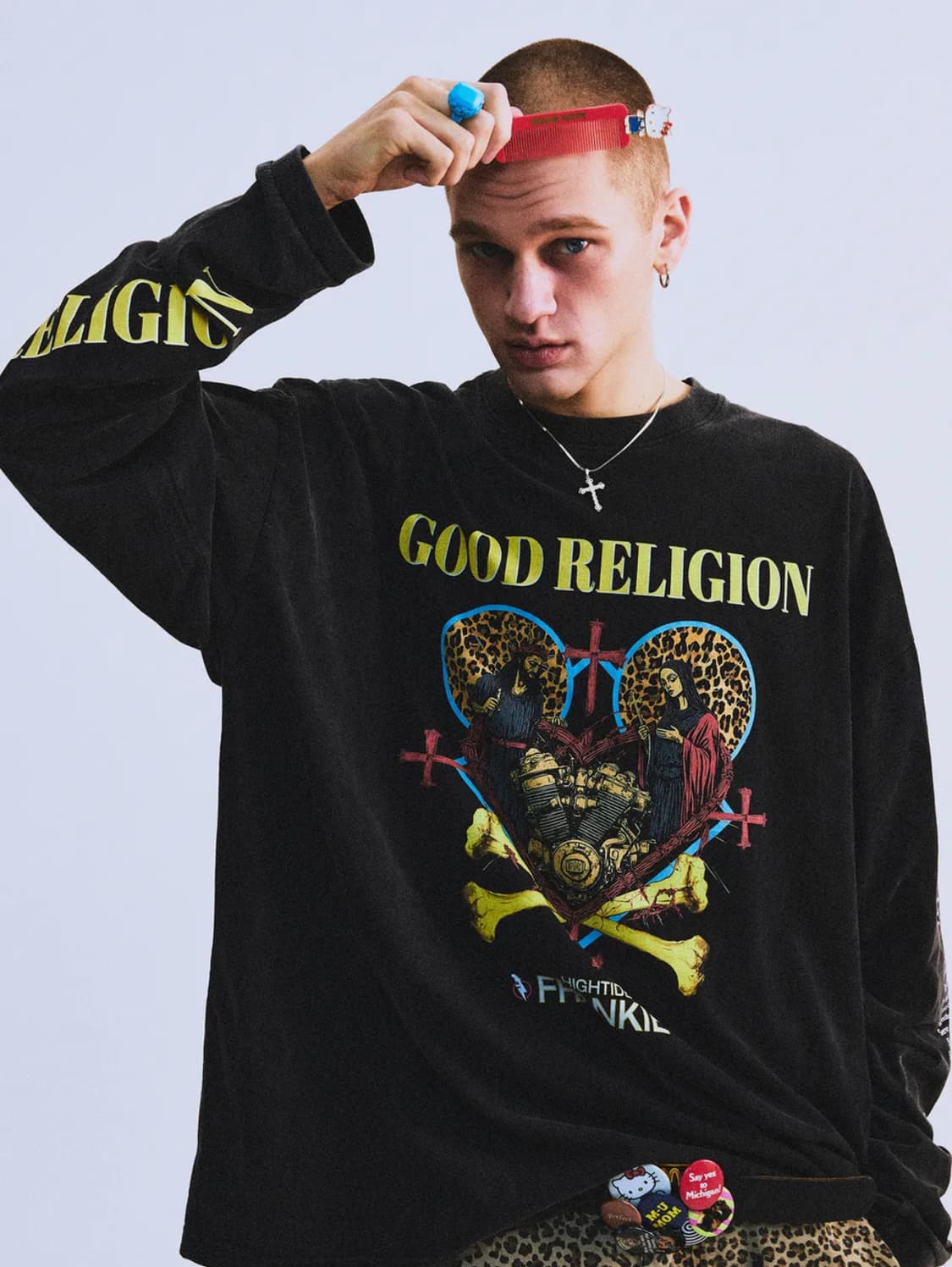 하이타이드 프랭키 블랙 긴팔 티셔츠 상품이미지1