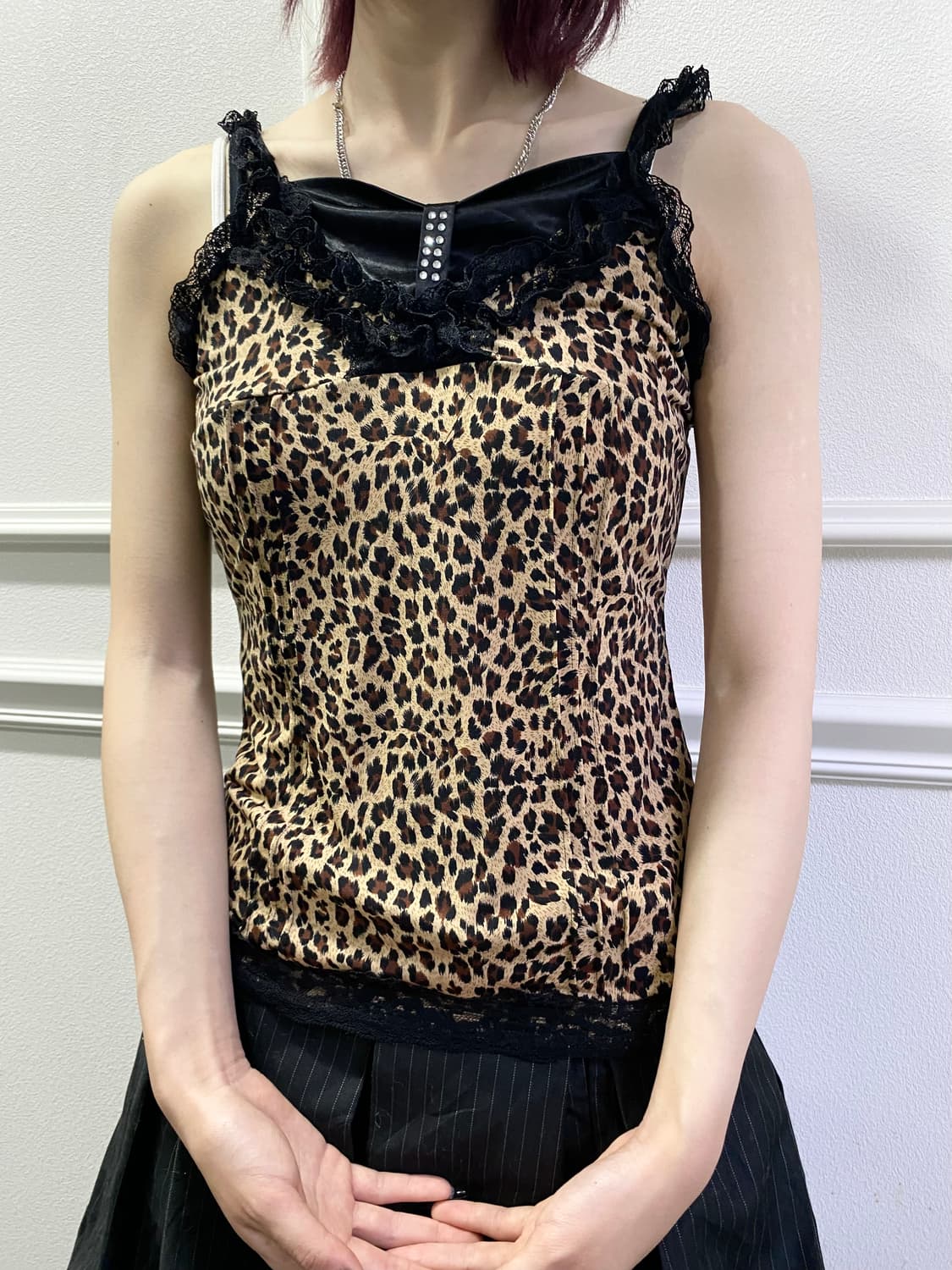  [CORNFLAKE]Lace Detail Leopard 갸루 상품이미지2