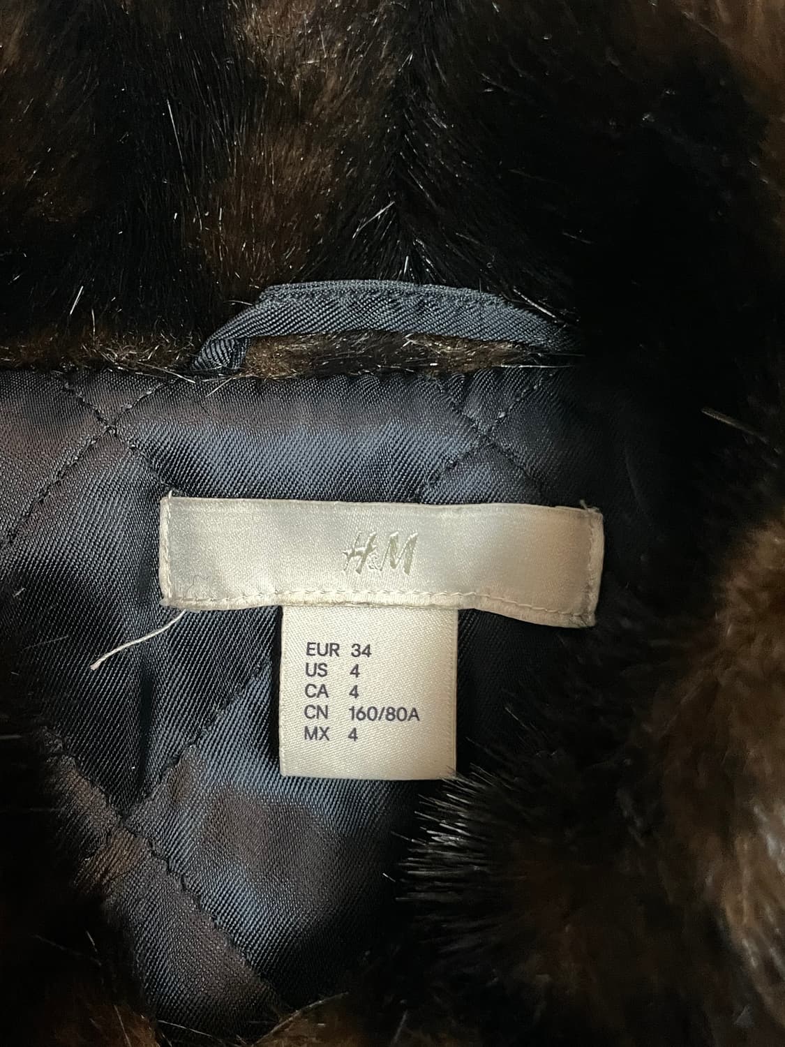 H&M 페이크퍼 코트  상품이미지5