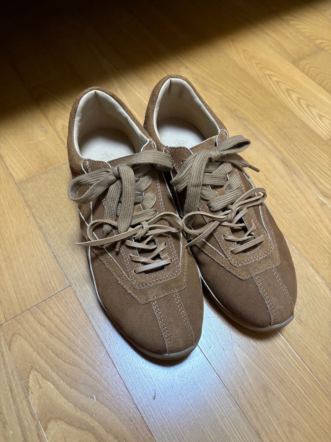 dnsr 로우컷 스웨이드 스니커즈 브라운 260 상품이미지2