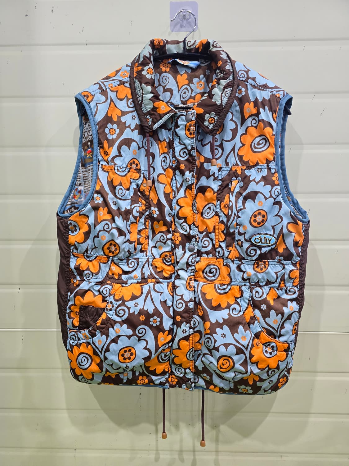 OLLY 플라워 패턴 여성 패딩 조끼 상품이미지1