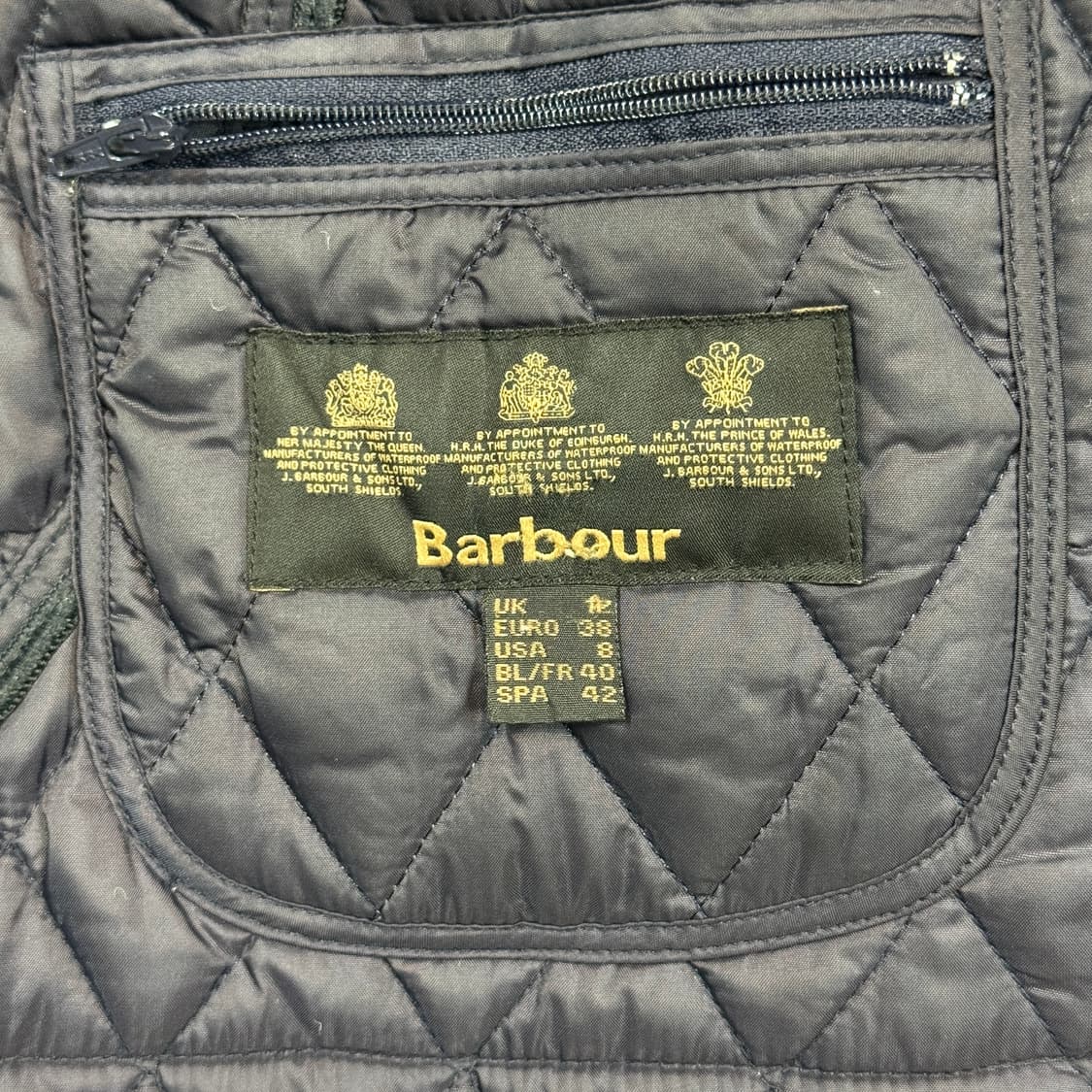 M) Barbour 바버 여성 클래식 퀼팅 자켓 네이비 상품이미지7