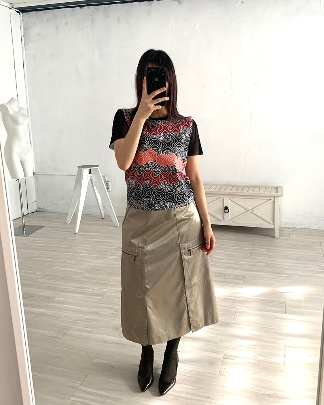 HIROKO KOSHINO Abstract Geometric Top  상품이미지6