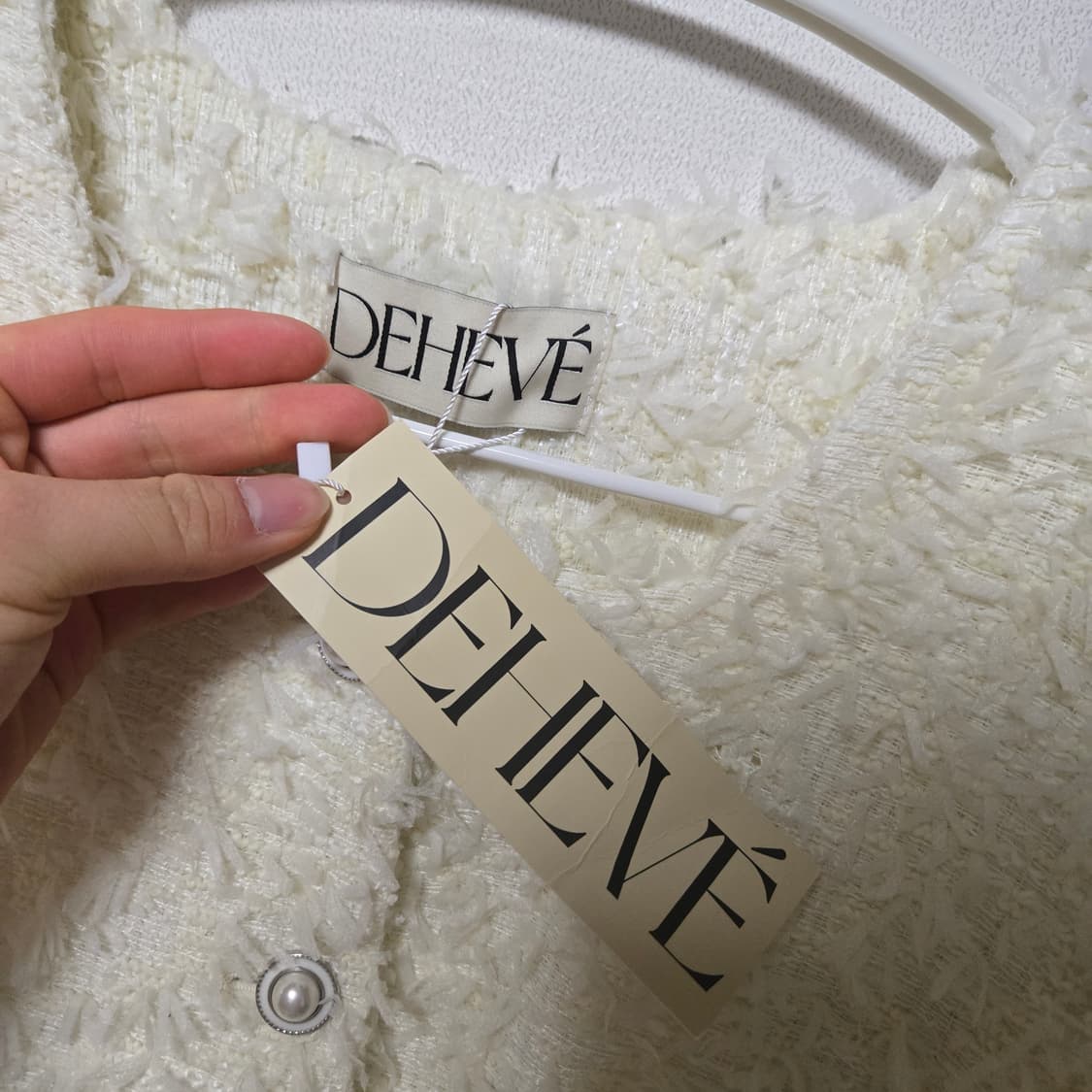 드헤베 스퀘어 넥 트위드 썸머 자켓 / 여성 자켓/ 여자 자켓  상품이미지3