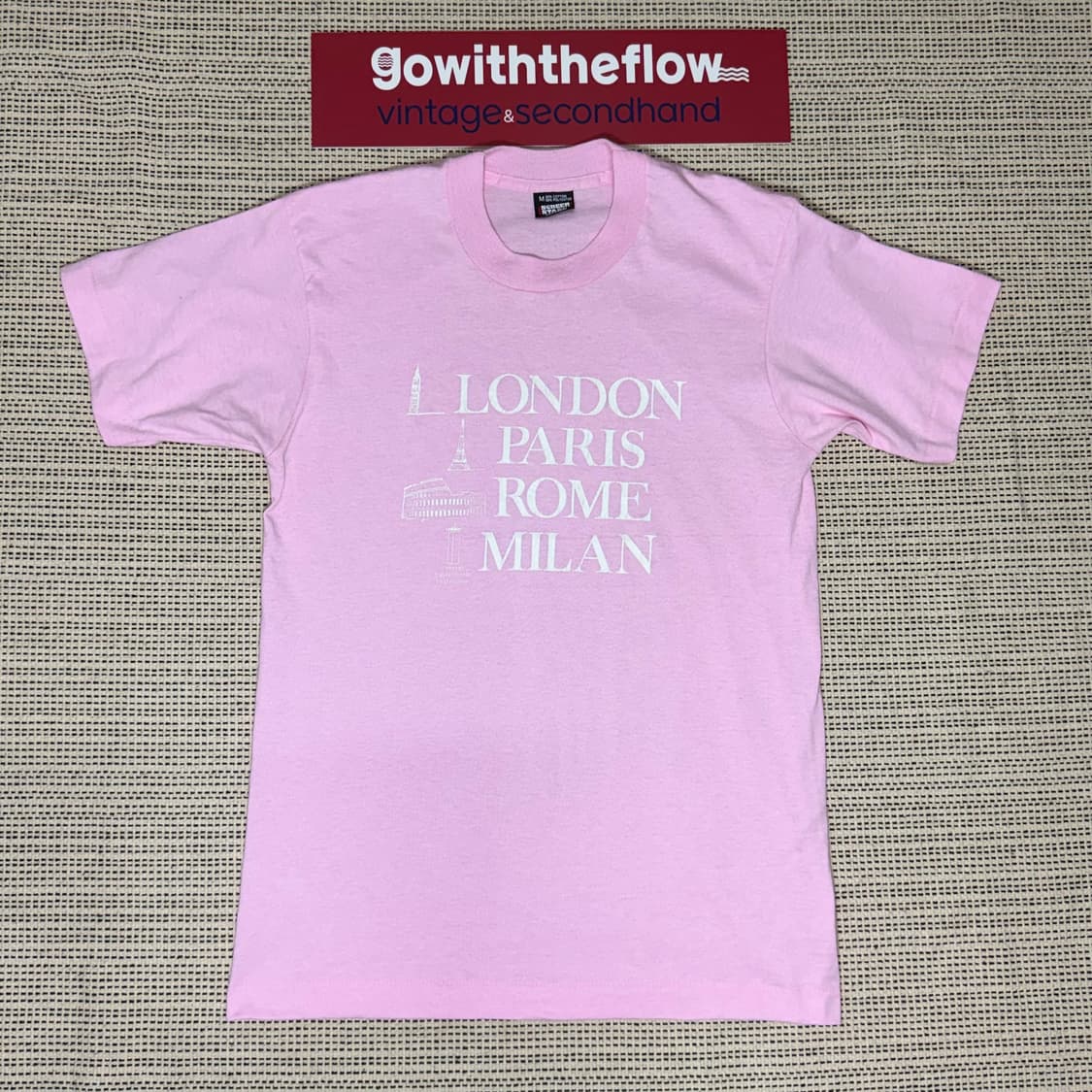 USA 빈티지 스크린스타즈 베스트 무지 티셔츠 (M) Made in US 상품이미지1