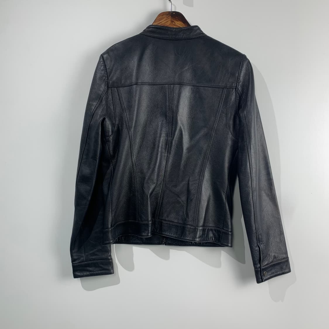 Vintage 빈티지 블랙 양가죽 레더 자켓 상품이미지3