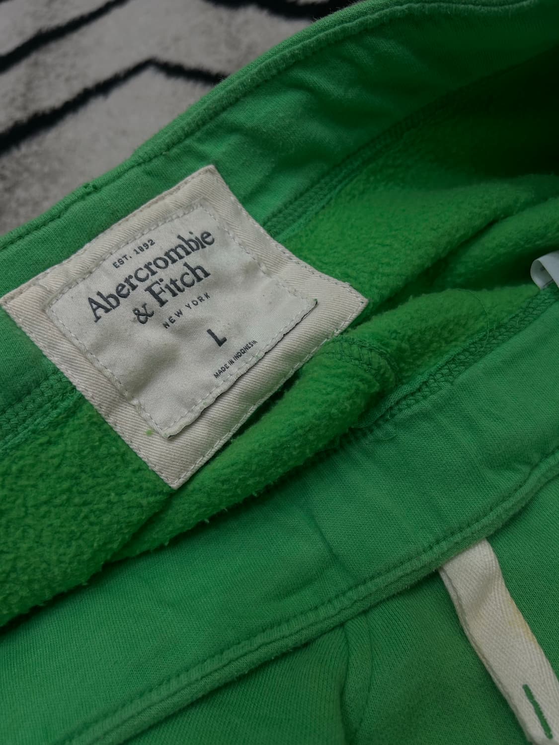 [L]아베크롬비 스펠아웃 반바지/그린/기모 상품이미지4