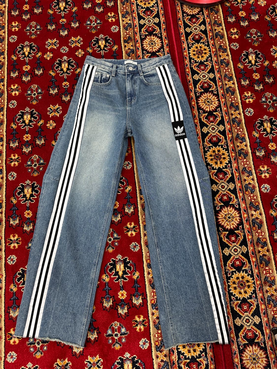 컷팅 삼선줄 커스텀 데님 팬츠 상품이미지7