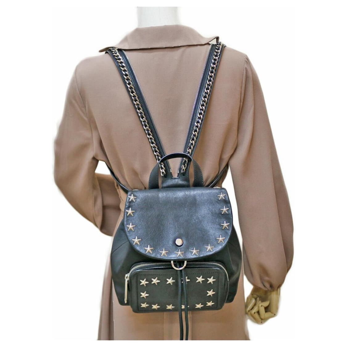 지미추 스타 스터드 체인 백팩 상품이미지6