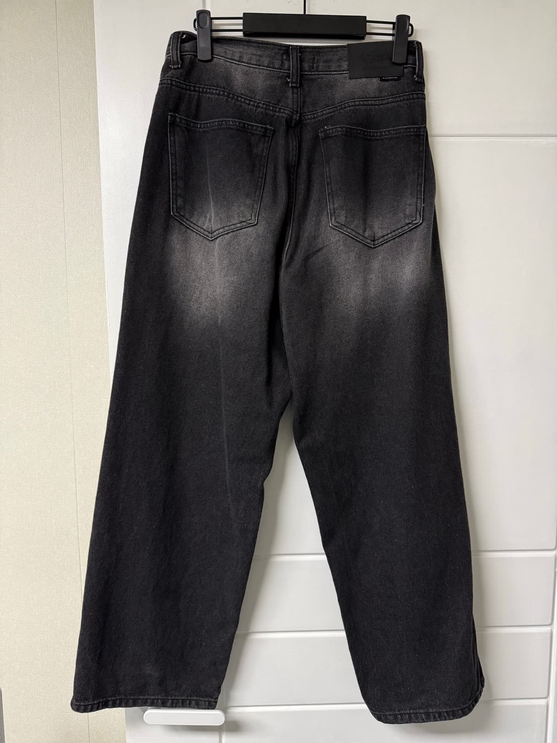 와르 와이드데님팬츠 블랙S 상품이미지3