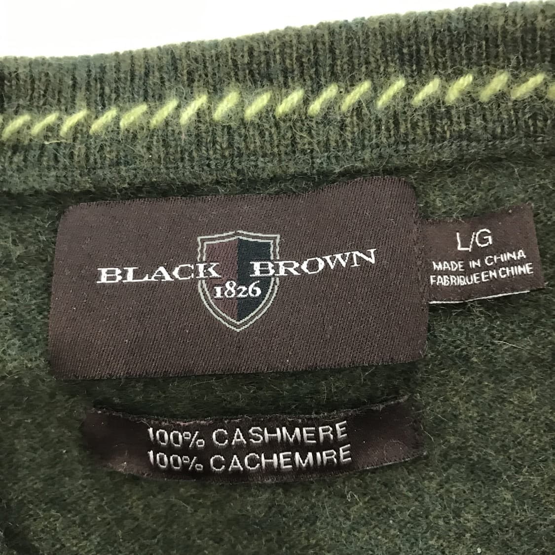 블랙브라운 캐시미어100프로 브이넥니트 [L] 상품이미지4