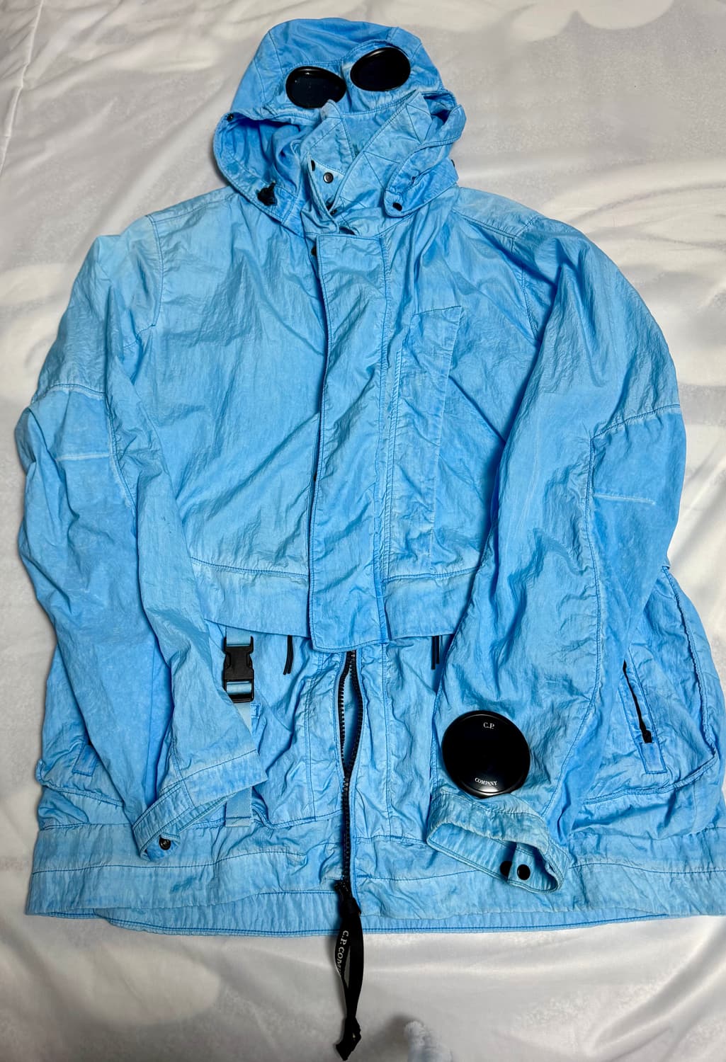 CP컴퍼니 고글 후드 자켓 스카이블루 상품이미지1
