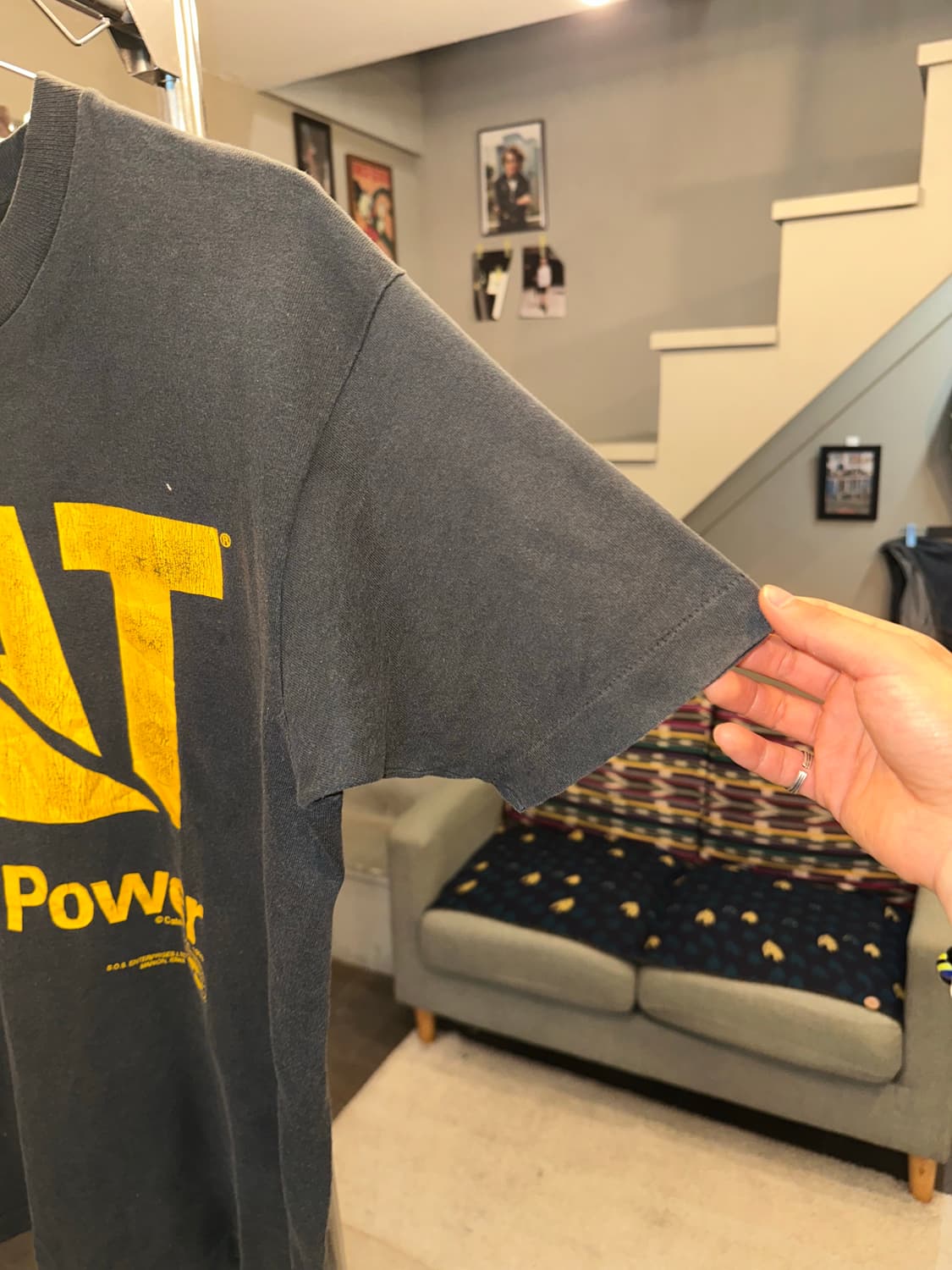 90‘s Caterpillar Cat USA faded single T 상품이미지6
