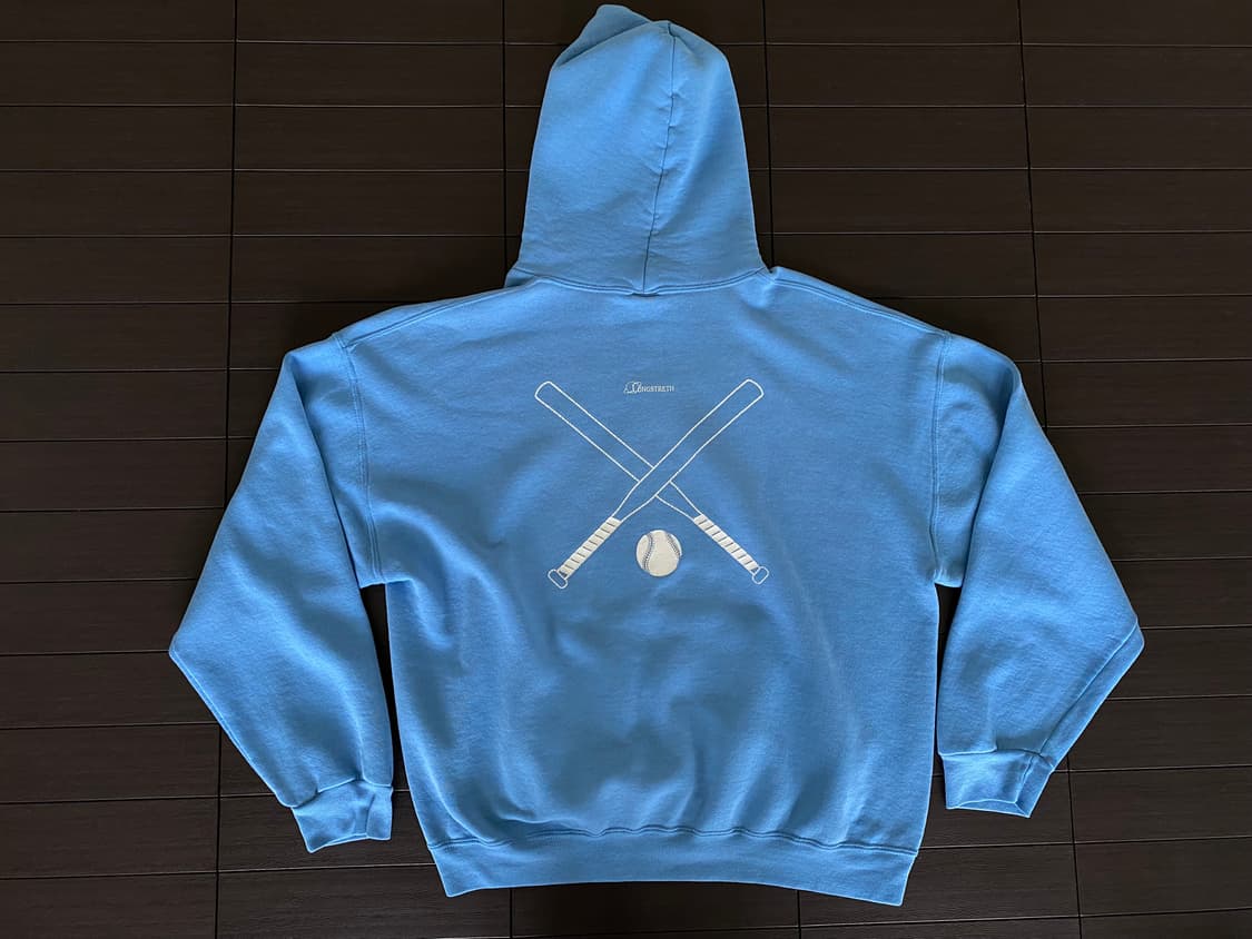 (XL) 90s 빈티지 러셀 후드 스카이블루 상품이미지2