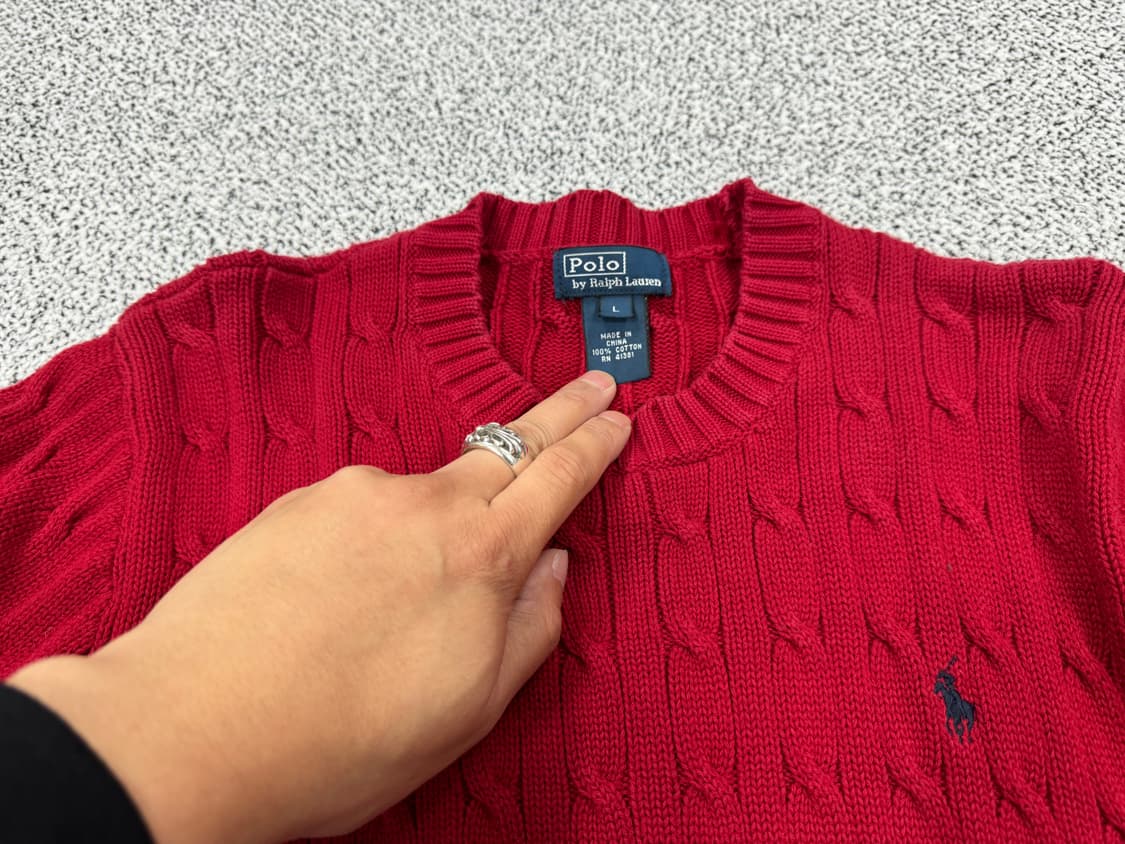 폴로 랄프로렌 꽈배기니트 상품이미지2