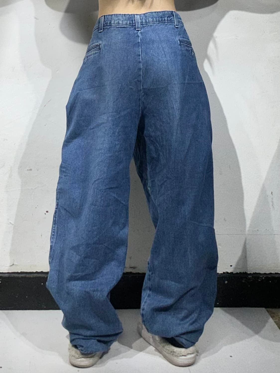 90s 도커스 중청 와이드 핀턱 힙합 데님 팬츠 청바지 상품이미지3
