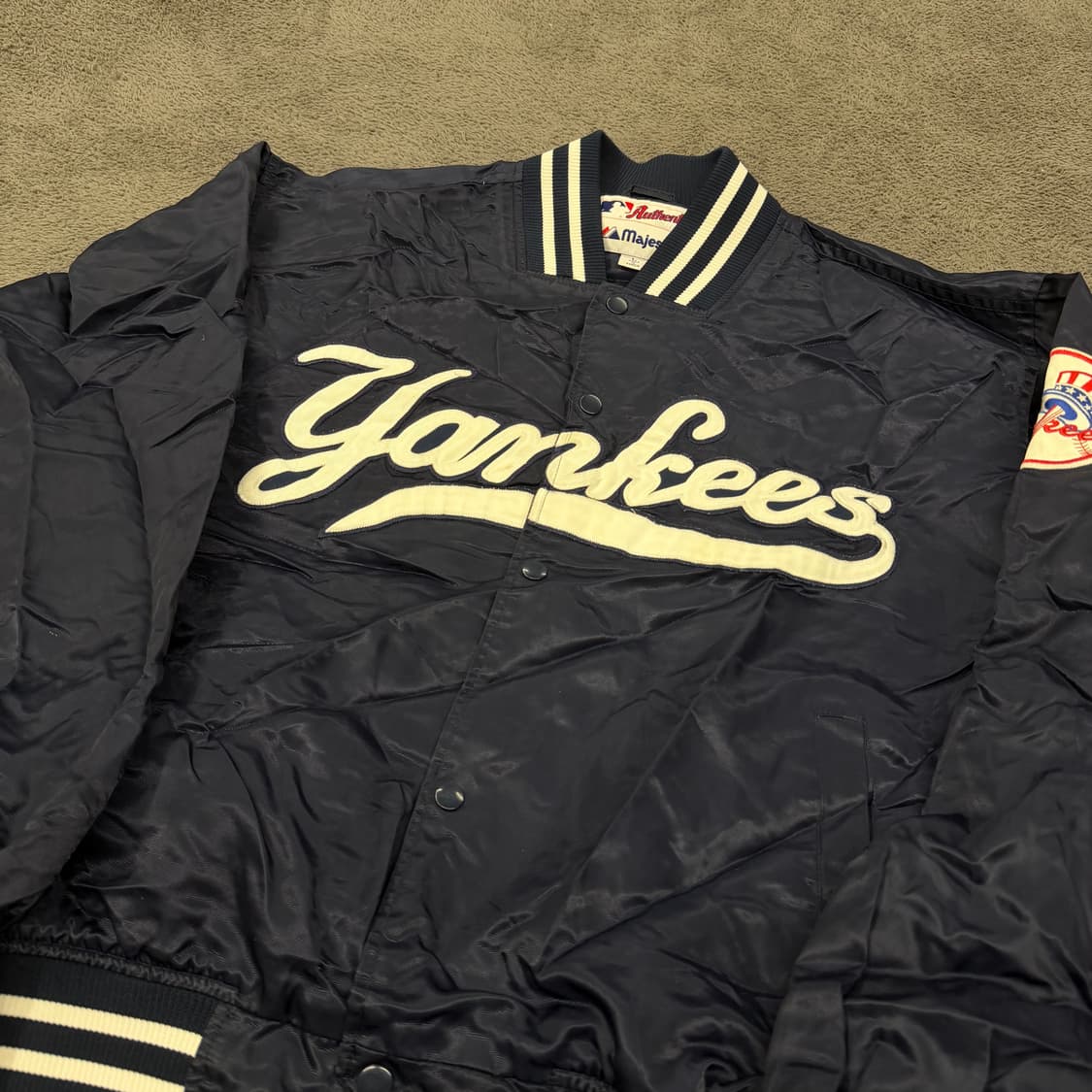 [ 정품/L ] 마제스틱 뉴욕양키스 스타디움 바시티 자켓 상품이미지1