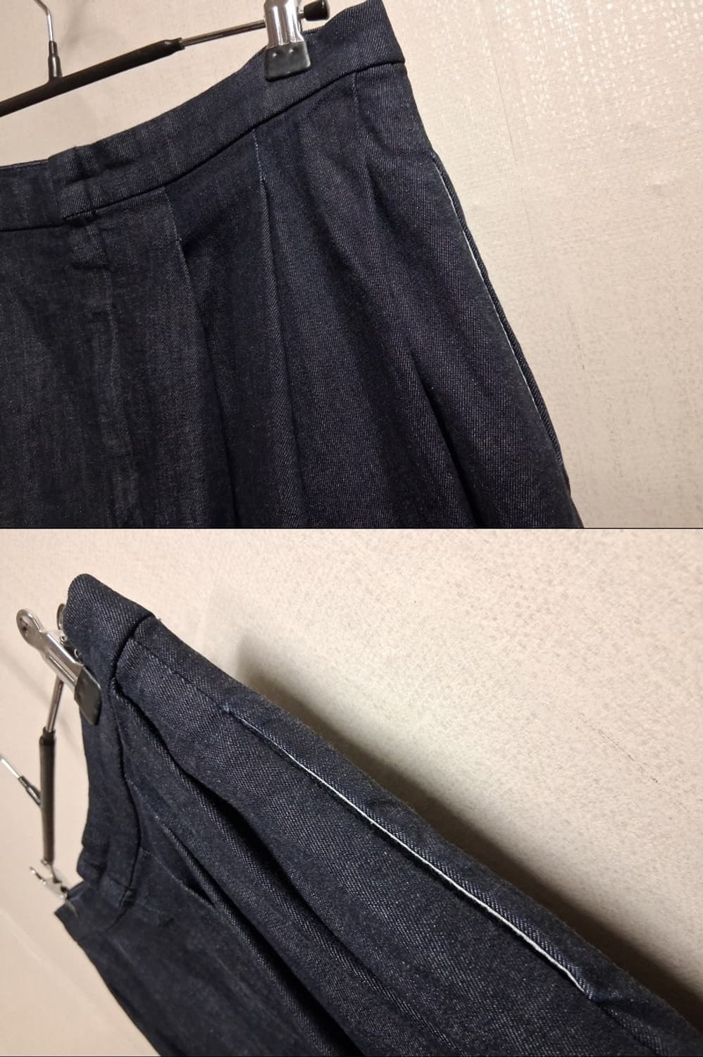 일본구제 MUJI 무지 진청 데님롱스커트 스판성있는 두꺼운 스판청롱스커트 상품이미지3