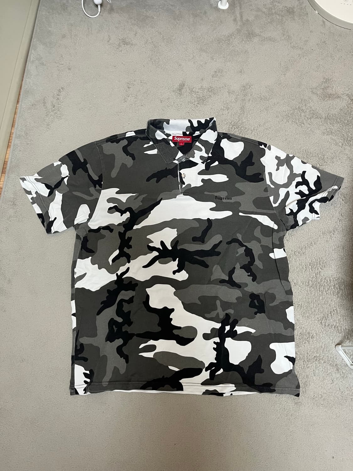 슈프림 워시드 카모 폴로 스노우 카모 - 25SS 상품이미지1