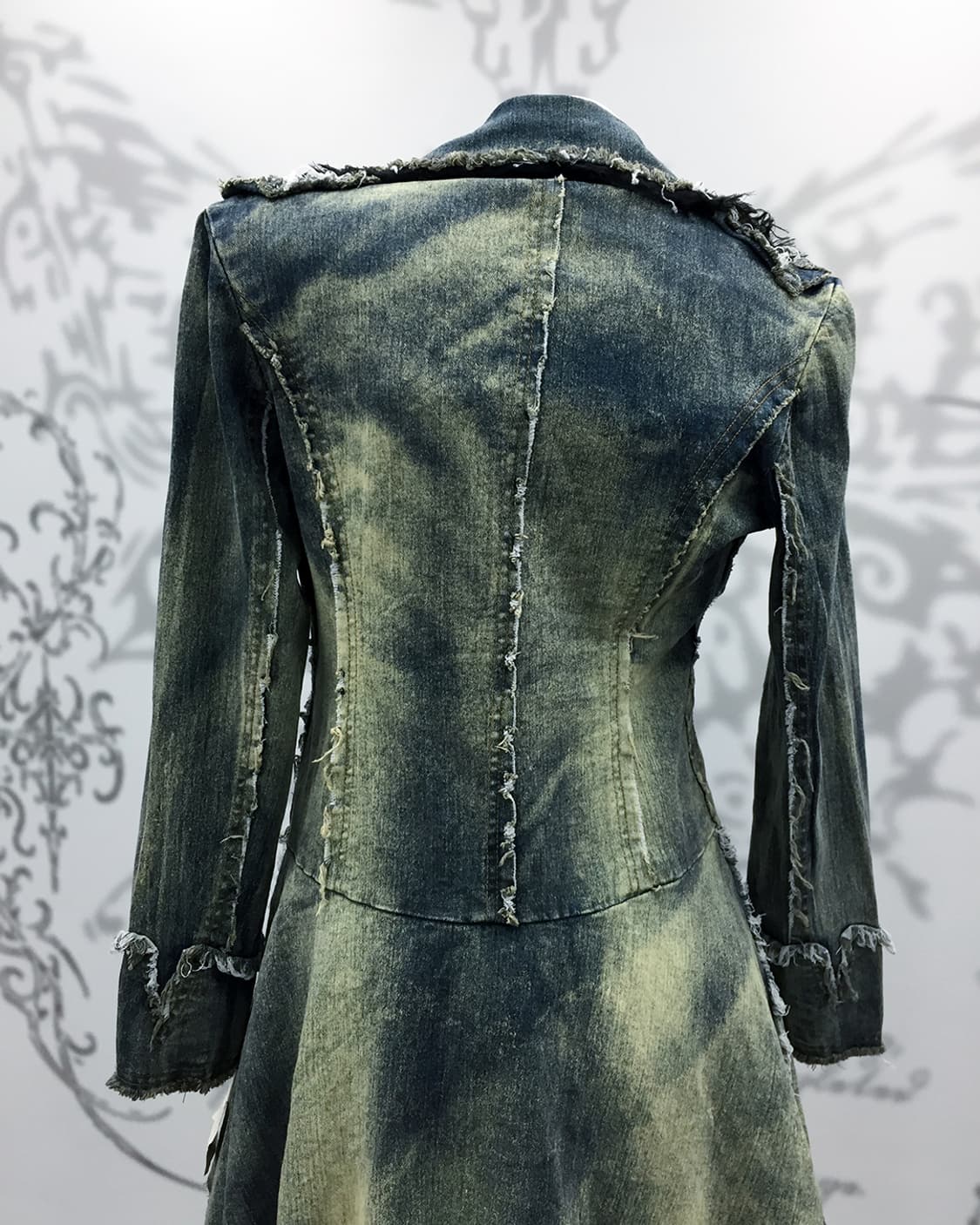 Grunge denim maxi coat 상품이미지4