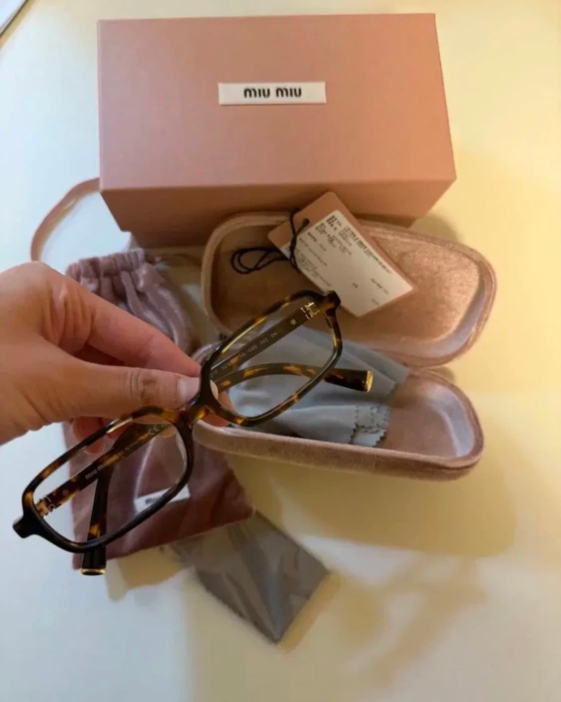 미우미우 SMU 51LF 호피 리가드 안경 풀박스 상품이미지2