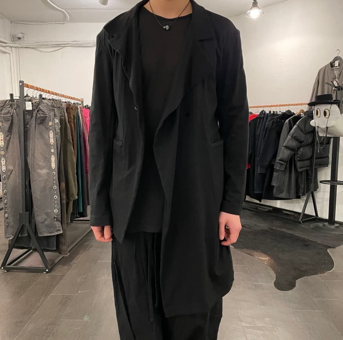 요지야마모토 비대칭 코트 상품이미지3