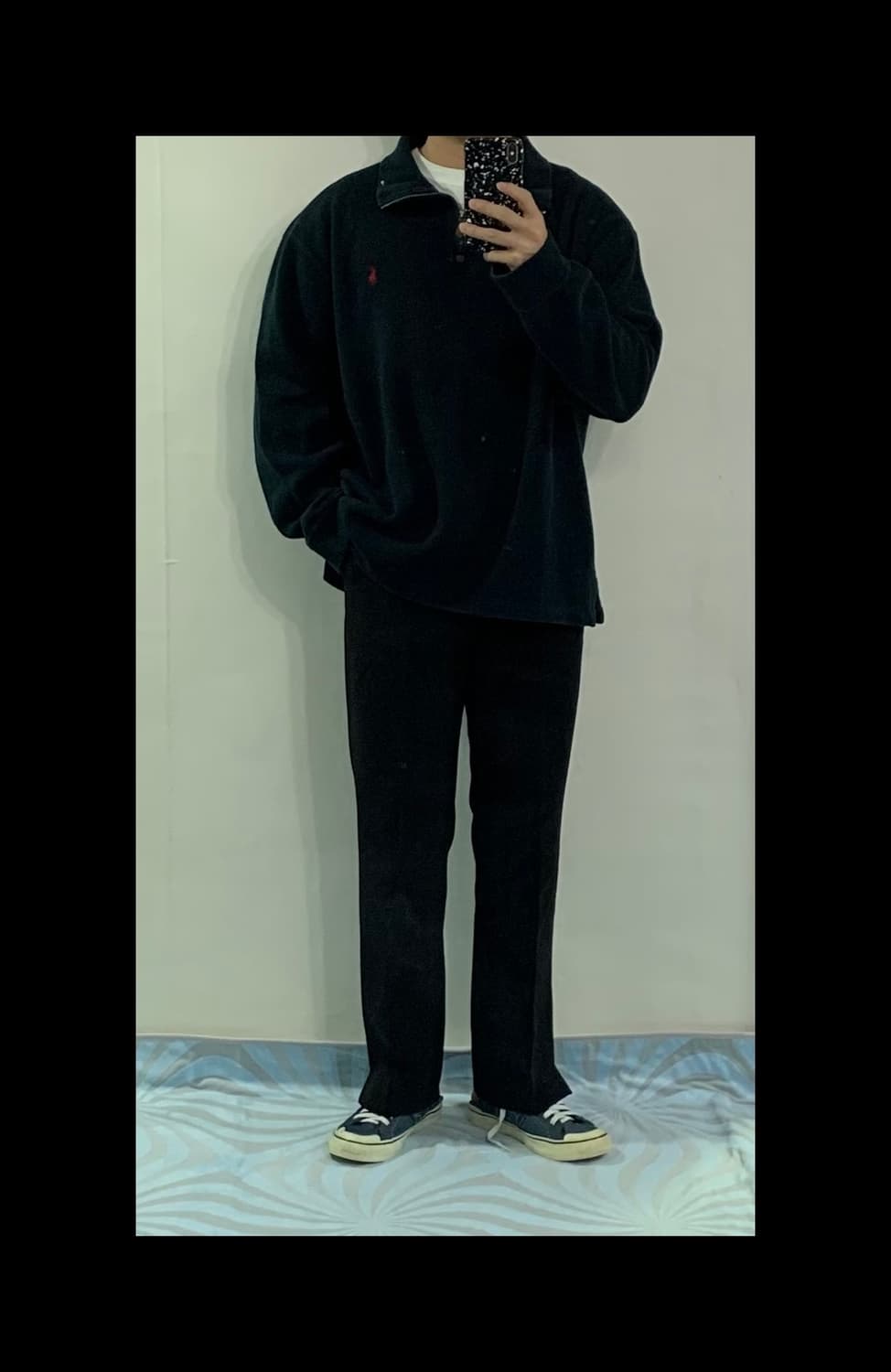 폴로 랄프로렌 블랙 반집업니트 상품이미지2