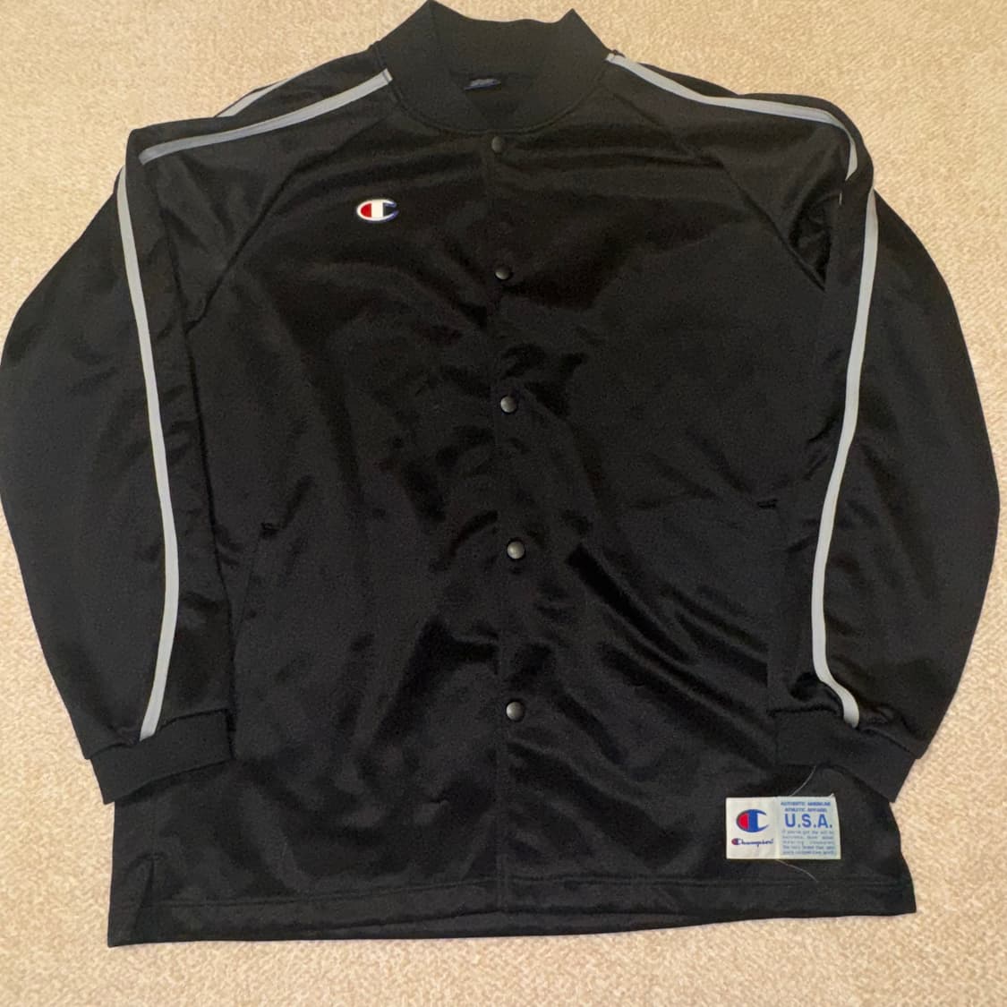 Champion 90s Print Track Jacket Black XL 상품이미지2
