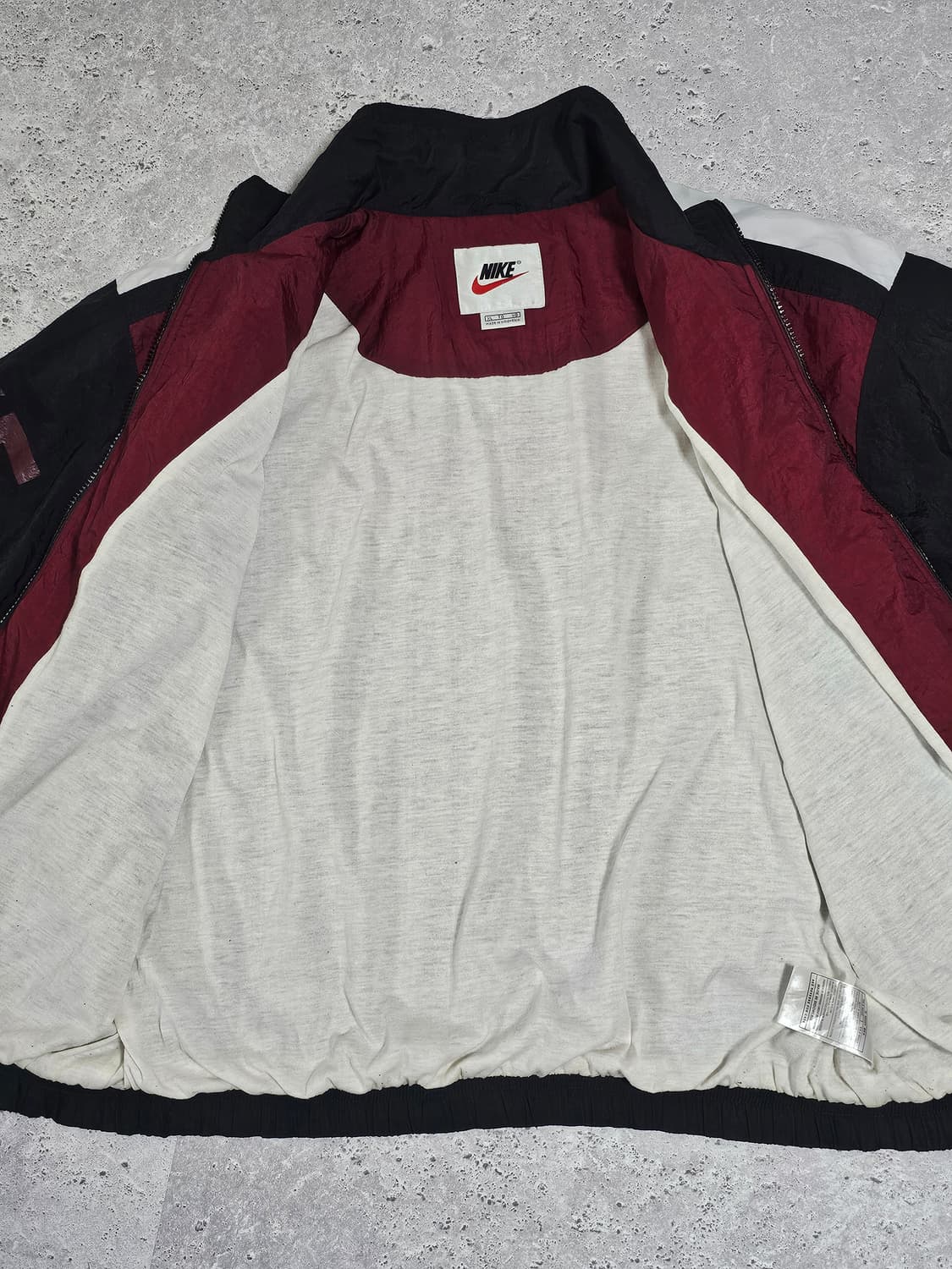 XL 나이키 90s 버건디 양팔 빅로고 배색 바람막이 자켓 상품이미지6