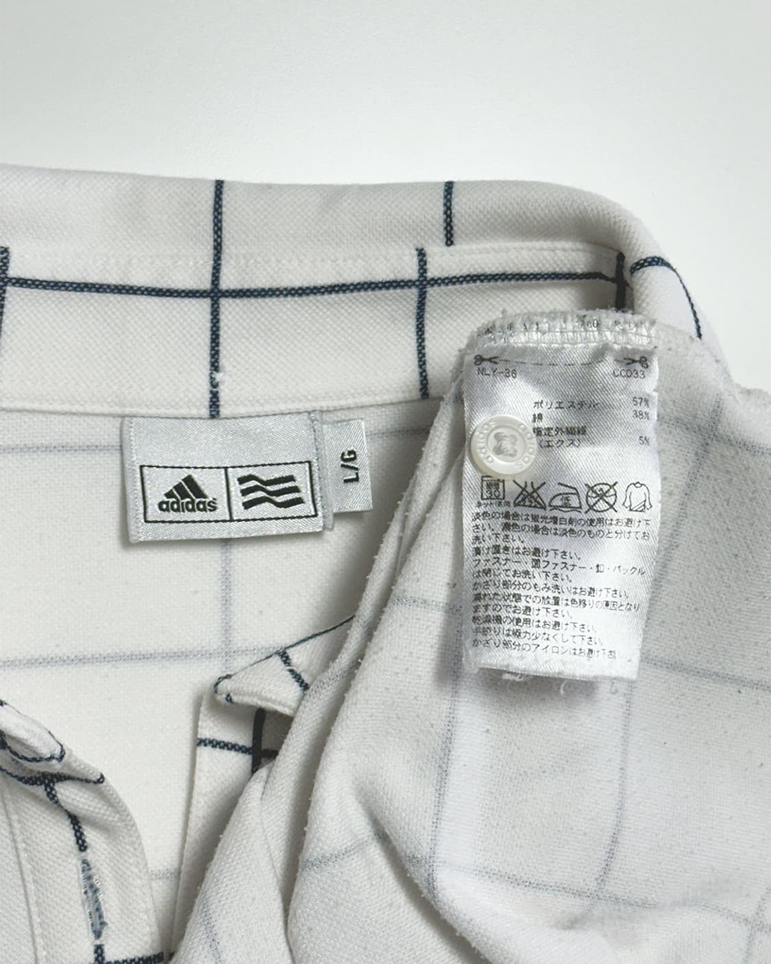 아디다스 윈도우체크 긴팔 카라티 상품이미지3